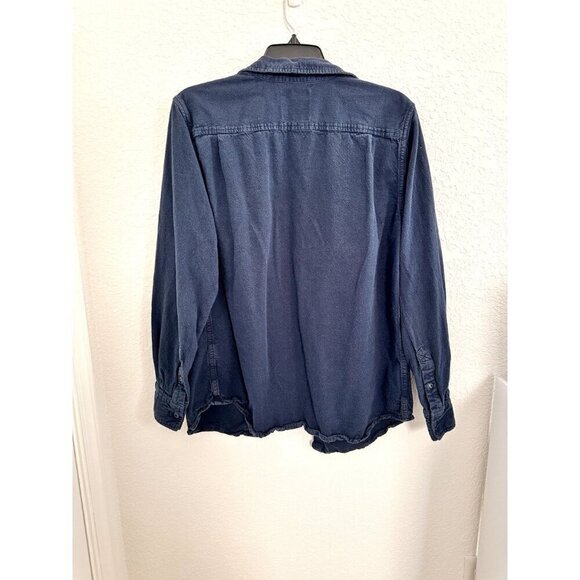 On The Byas Southwestern Button Down Shirt Cotton Blue/Red Long Sleeve Large - Picture 7 of 7